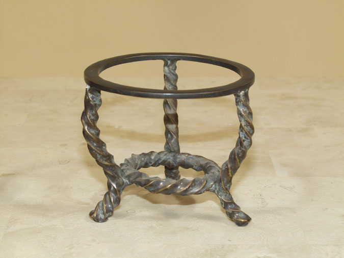 0089 - Small Rope Sphere Holder, Bronze