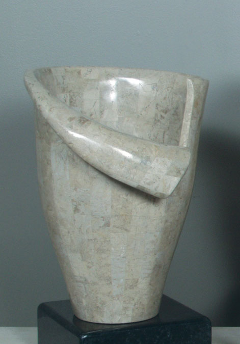 16-0334 - Curled Vase, Cantor Stone