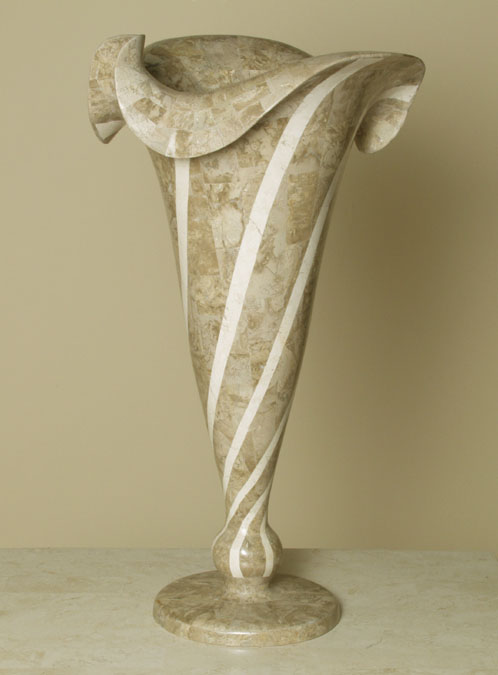 23-9303 - Versailles Vase, Cantor Stone with White Ivory Stone