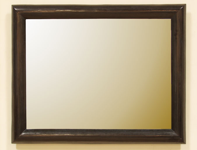 57-0575 - Large Rectangular Domed Mirror Frames, Black Stone (mirror included)